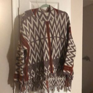 Poncho style sweater